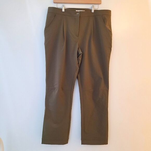 NWT Tilley Wanderer Collection Olive Green Travel Pants 14 - Picture 1 of 9